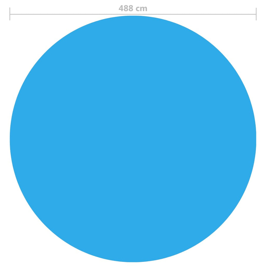 Zwembadzeil rond 488 cm PE blauw Ø 488 cm Blauw