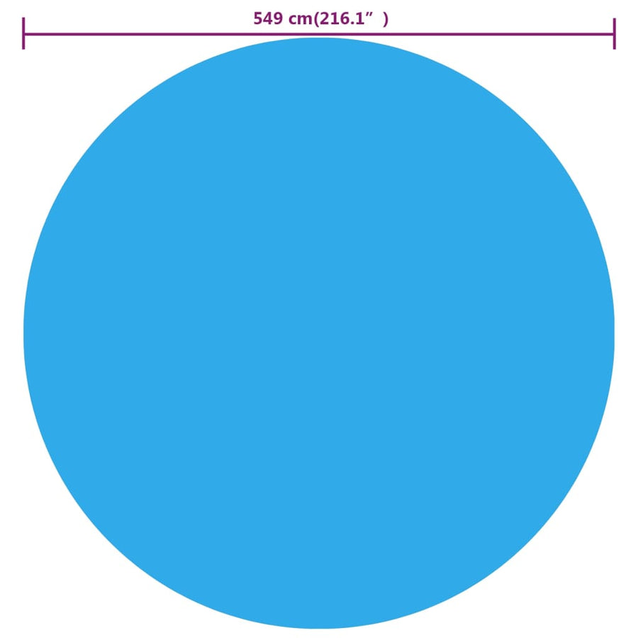 Zwembadzeil rond 549 cm PE blauw Ø 549 cm Blauw