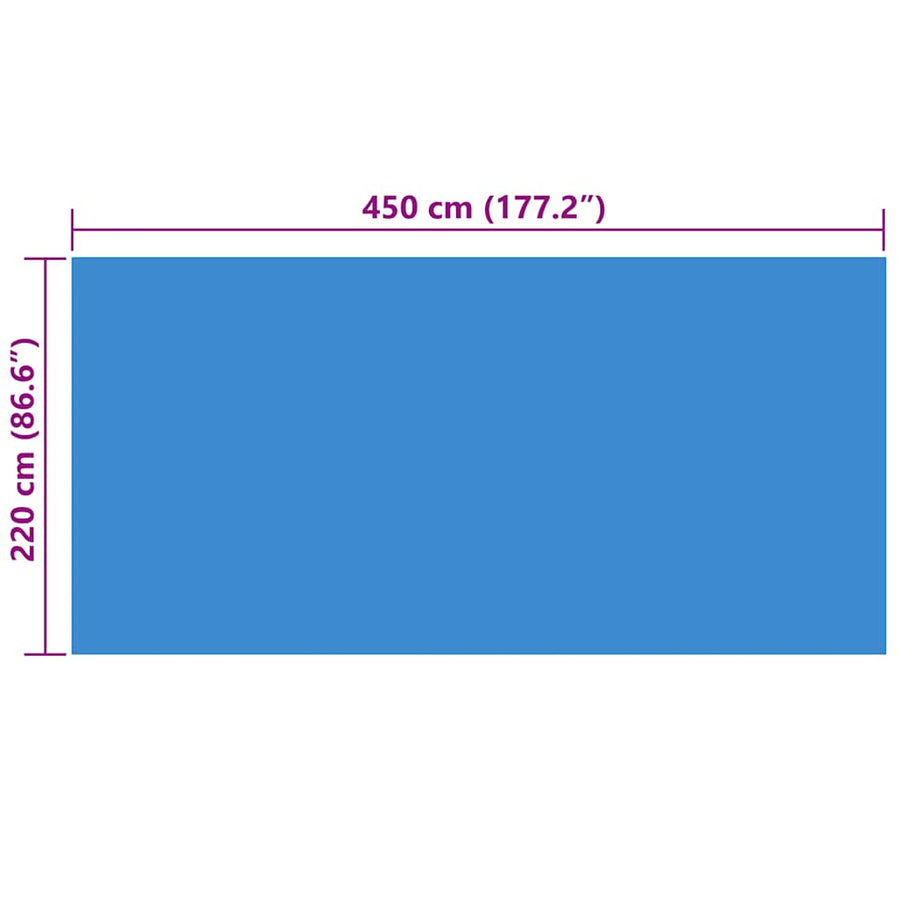 Zwembadzeil Rechthoekig Pe 450 x 220 cm Blauw