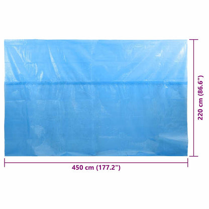 Zwembadzeil Rechthoekig Pe 450 x 220 cm Blauw