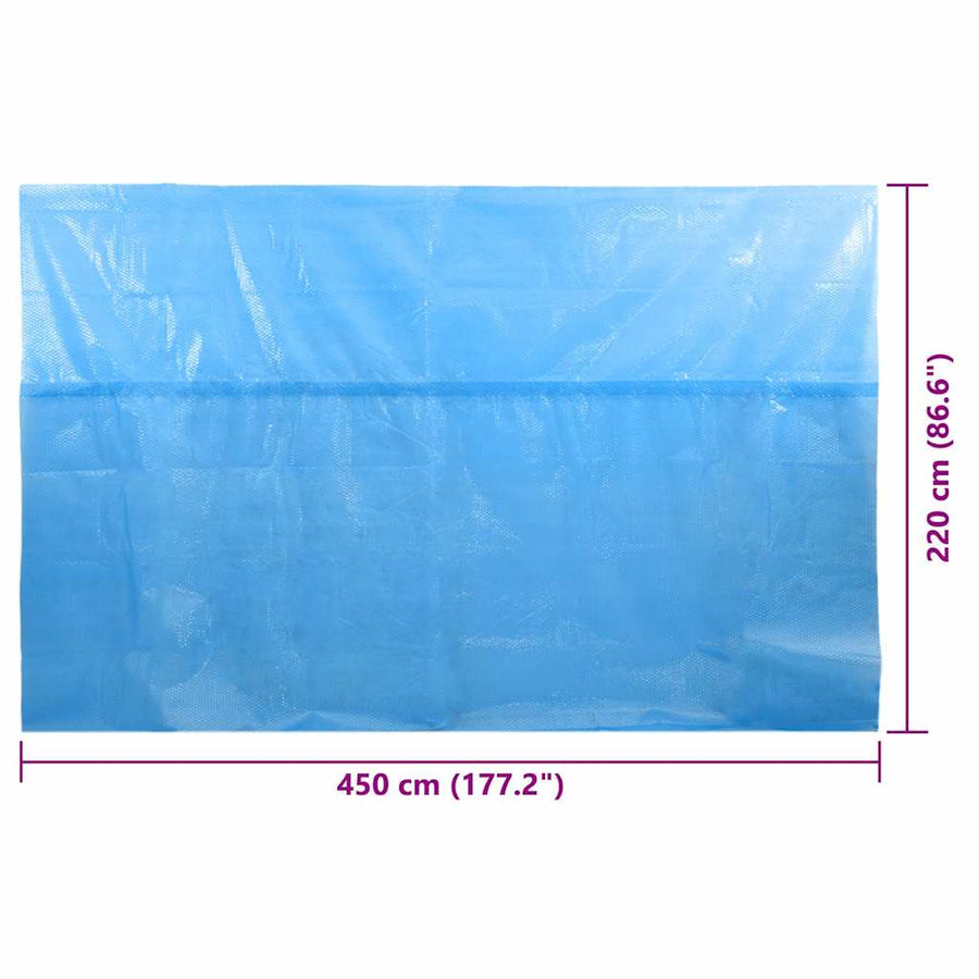 Zwembadzeil Rechthoekig Pe 450 x 220 cm Blauw