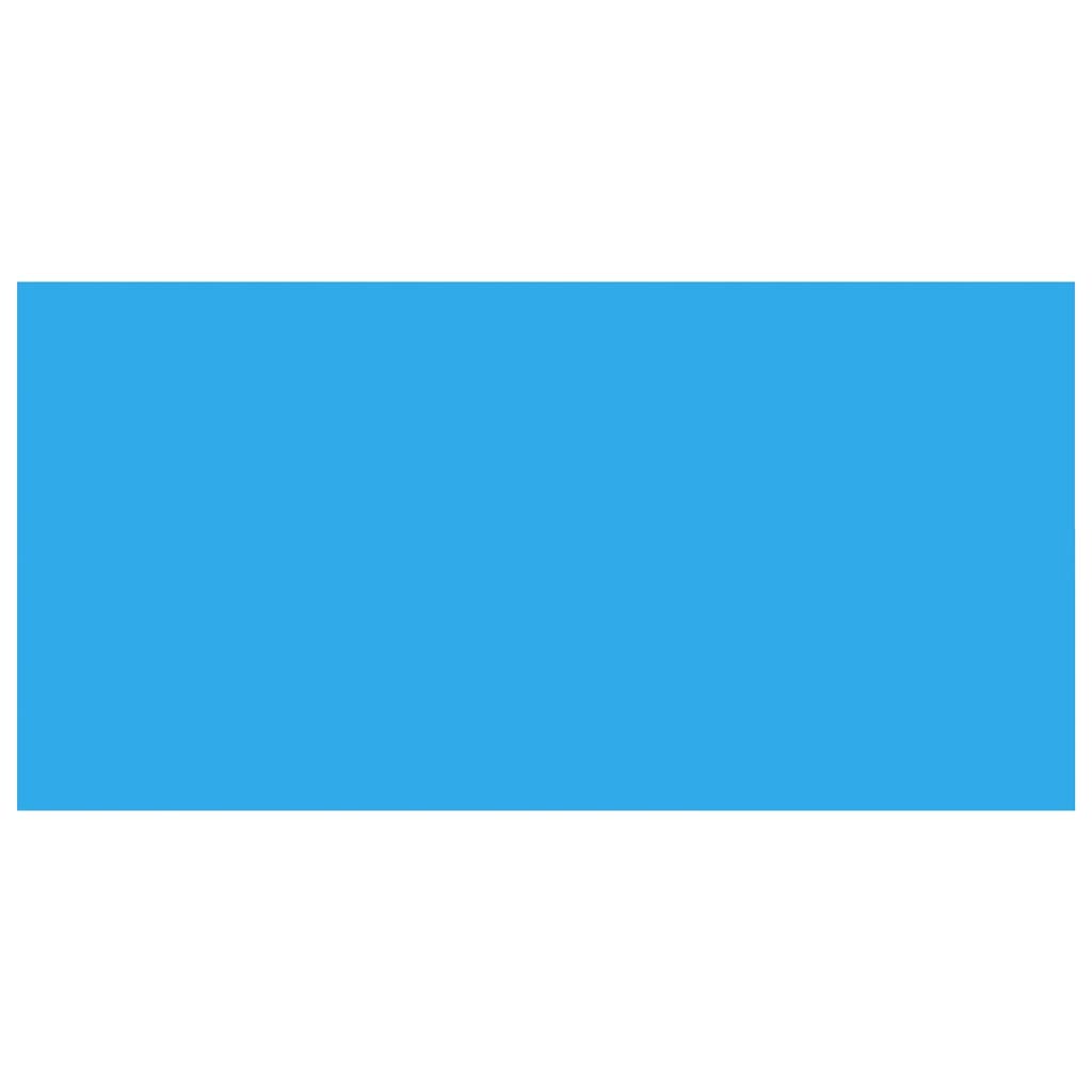 Zwembadzeil rechthoekig 732 x 366 cm PE blauw 732 x 366 cm Blauw