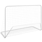 Voetbaldoel Met Net 82X6X22 Cm Staal Wit 1