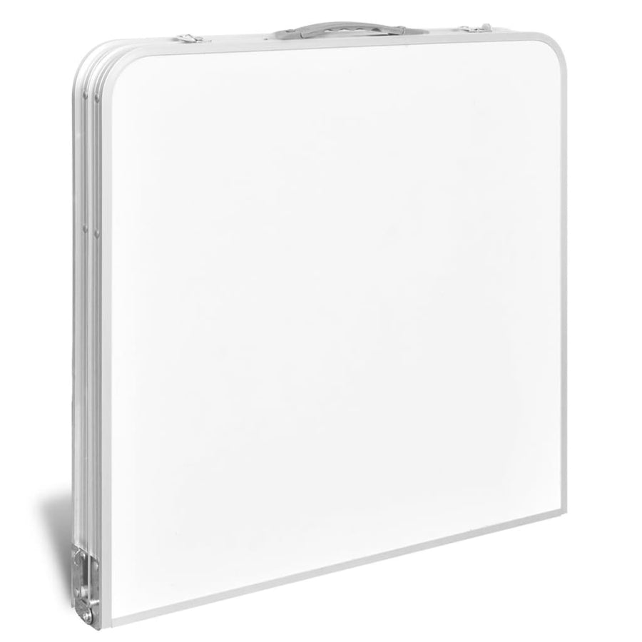 Camping Inklapbaar En Verstelbaar Aluminium Wit 120 x 60 cm Tafel