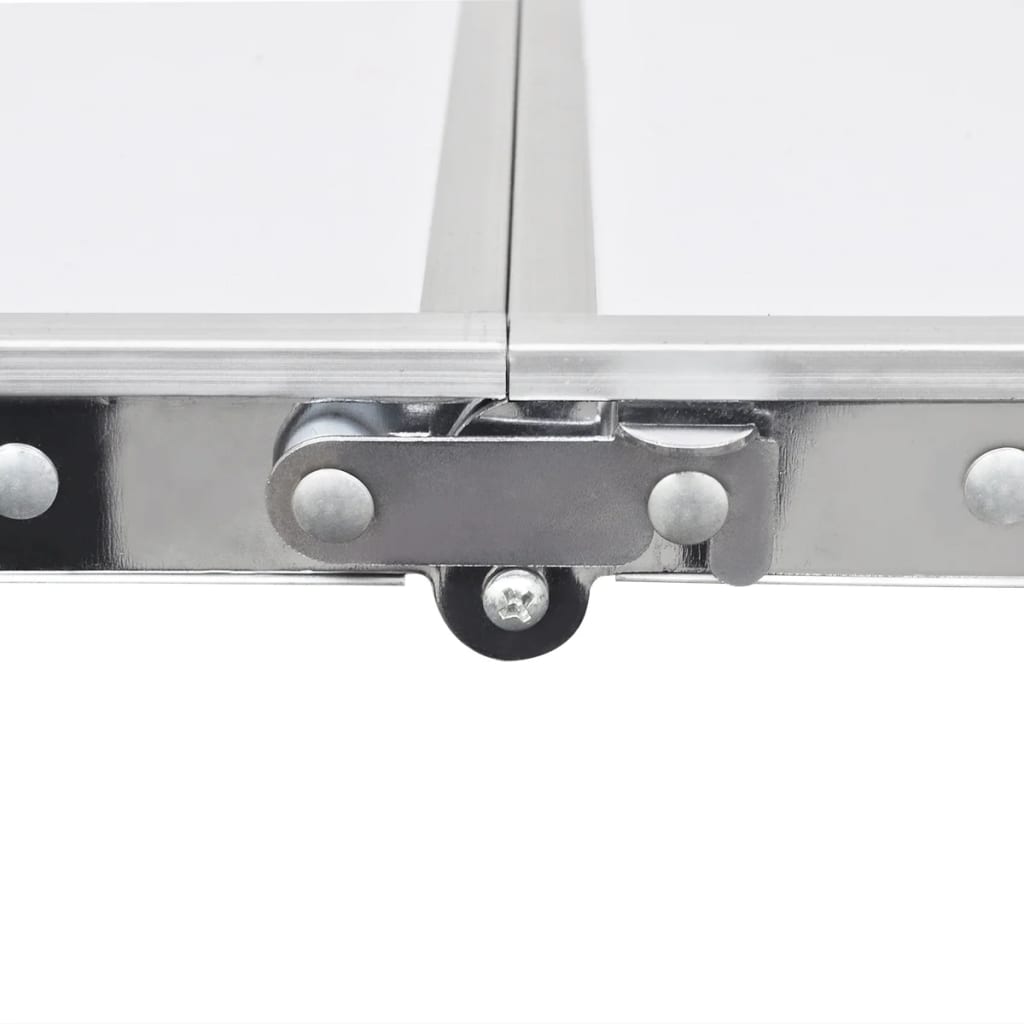 Camping Inklapbaar En Verstelbaar Aluminium Wit 120 x 60 cm Tafel