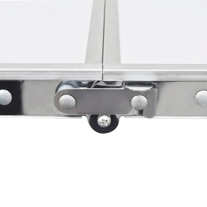 Camping Inklapbaar En Verstelbaar Aluminium Wit 120 x 60 cm Tafel