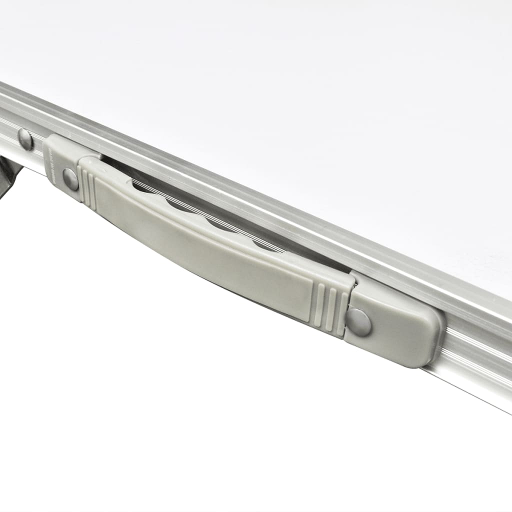 Camping Inklapbaar En Verstelbaar In Hoogte Aluminium 80 X 60 Cm Wit 180 x 60 cm Tafel