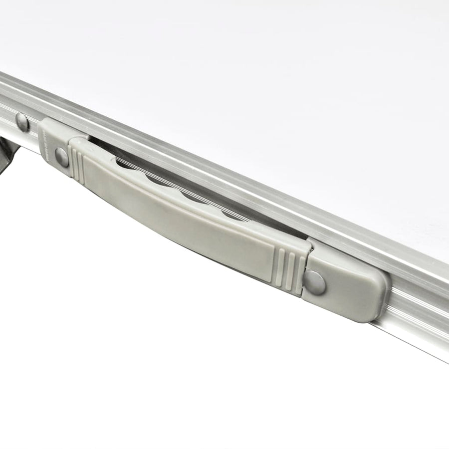 Camping Inklapbaar En Verstelbaar In Hoogte Aluminium 80 X 60 Cm Wit 180 x 60 cm Tafel