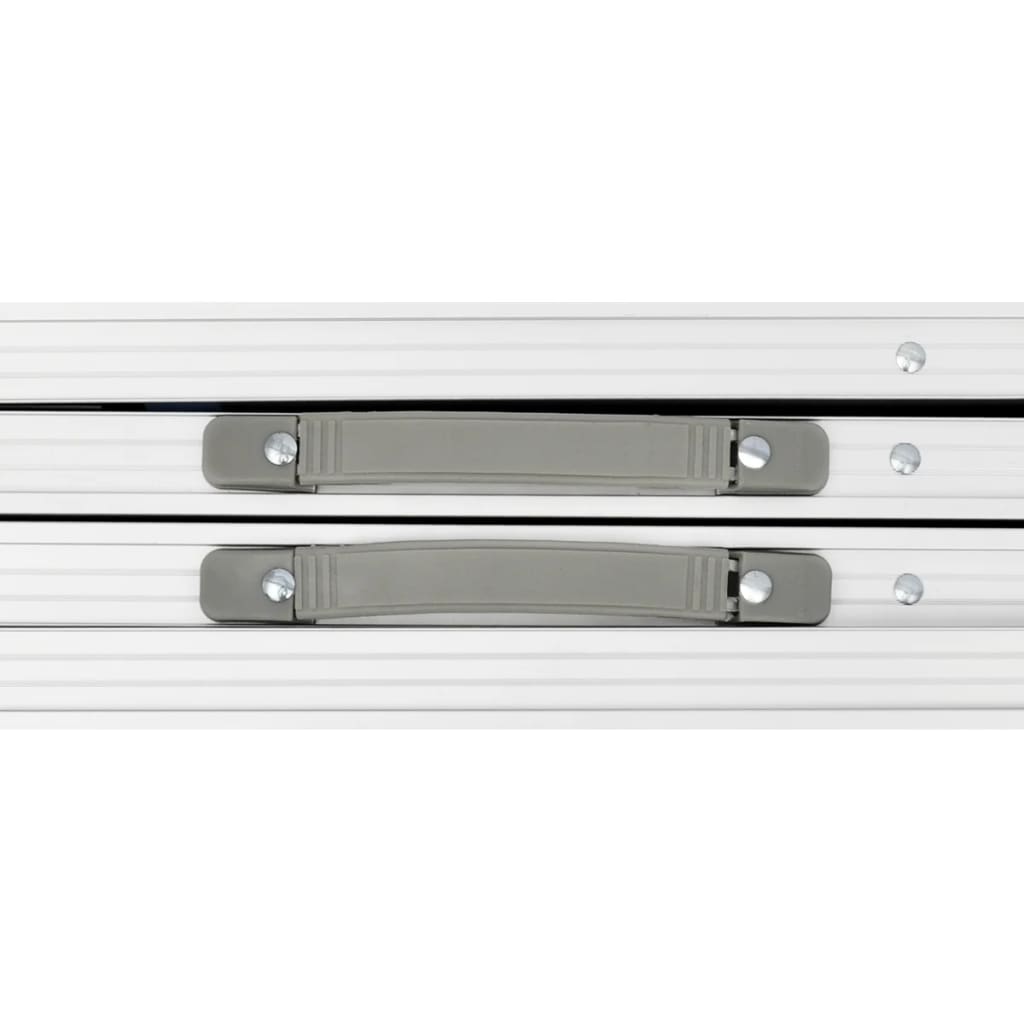 Camping Inklapbaar En Verstelbaar Aluminium Wit 240 x 60 cm Tafel