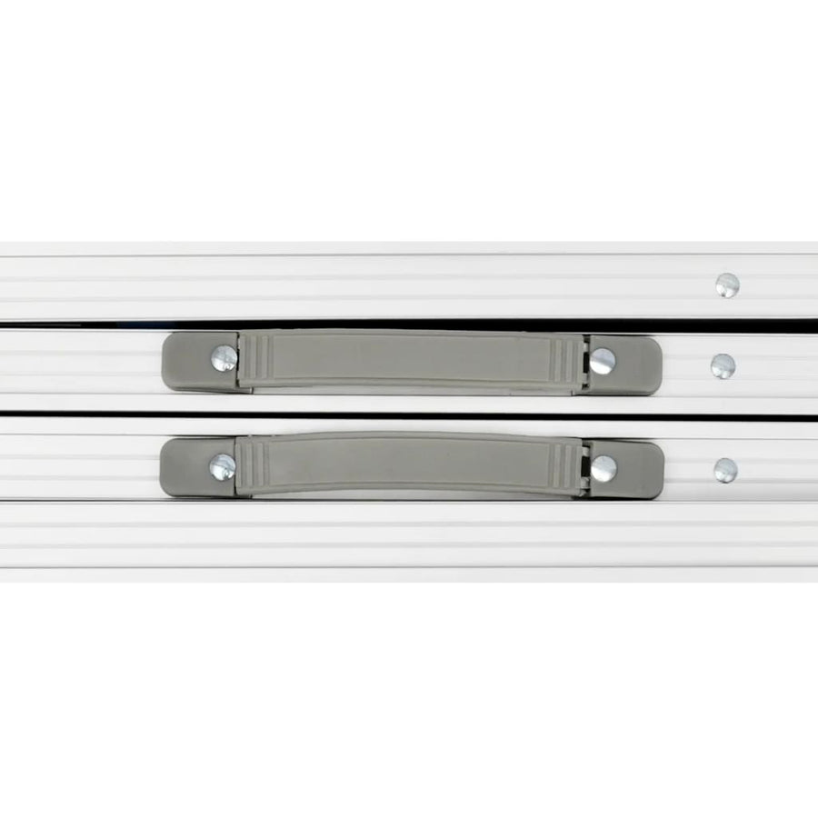 Camping Inklapbaar En Verstelbaar Aluminium Wit 240 x 60 cm Tafel