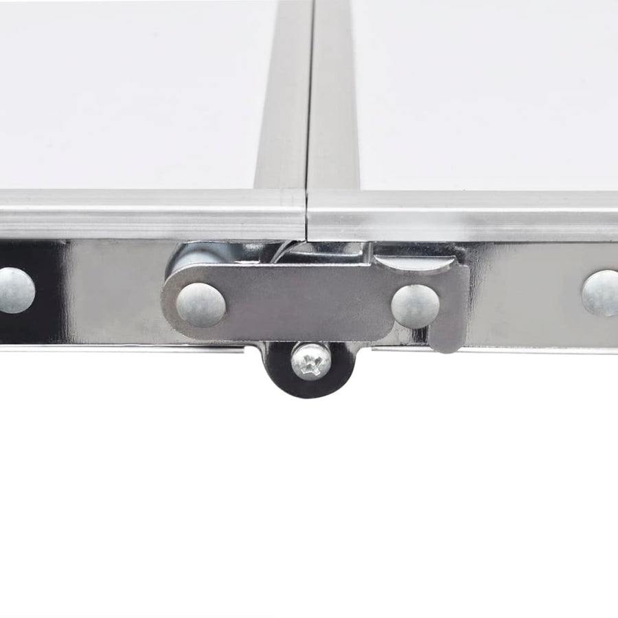 Campingtafel In Hoogte Verstelbaar Met 6 Krukken Wit 180 x 60 cm Tafelset
