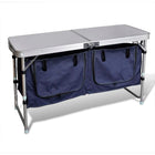 Camping cupboard with aluminum frame