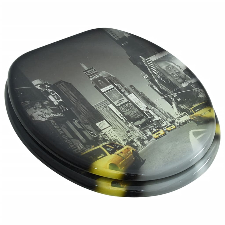 Toiletbril van MDF met New York dessin 1 New York Nee