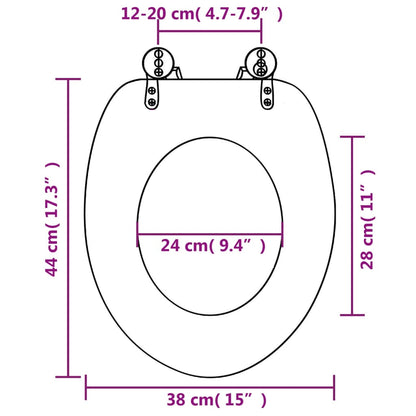 Toiletbril van MDF met New York dessin 1 New York Nee