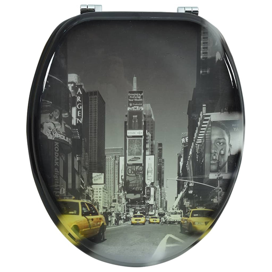 Toiletbril van MDF met New York dessin 1 New York Nee