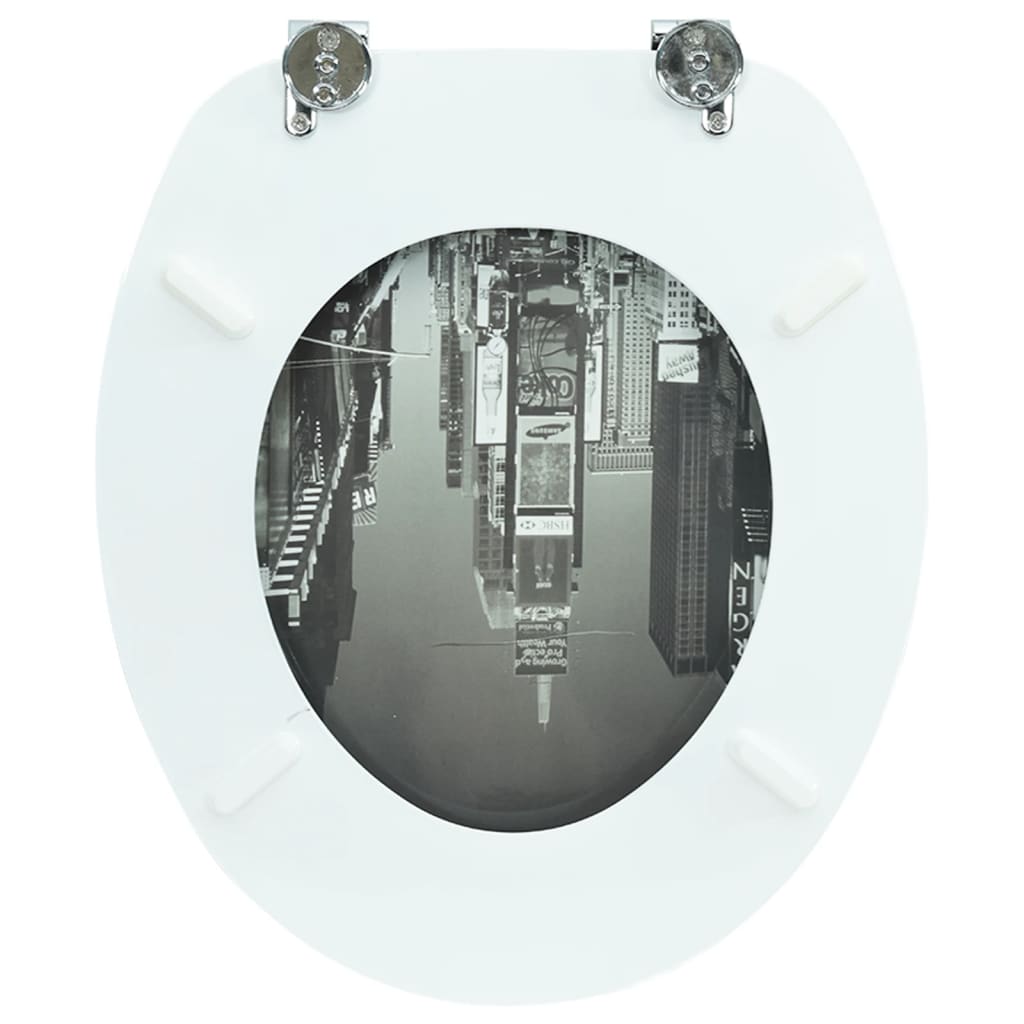 Toiletbril van MDF met New York dessin 1 New York Nee