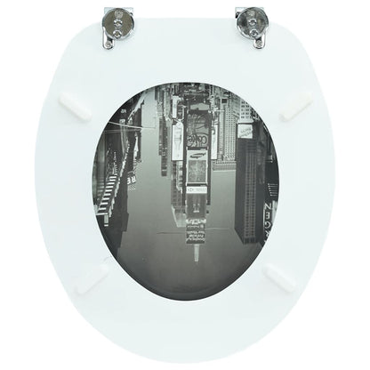 Toiletbril van MDF met New York dessin 1 New York Nee