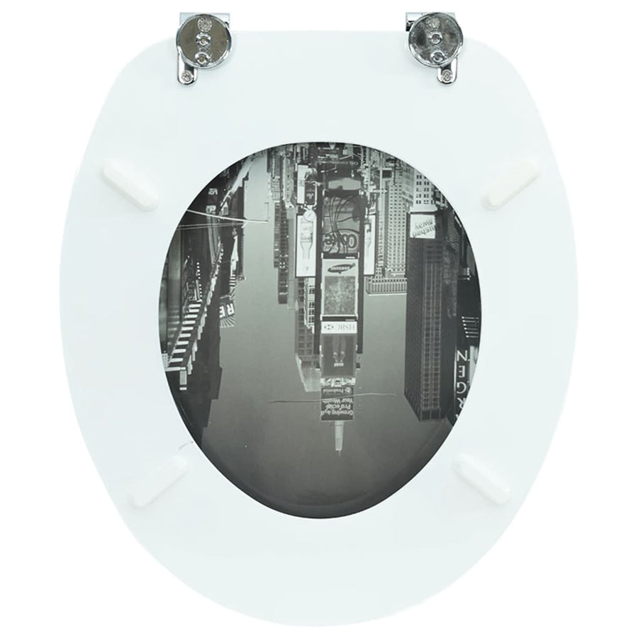 Toiletbril van MDF met New York dessin 1 New York Nee