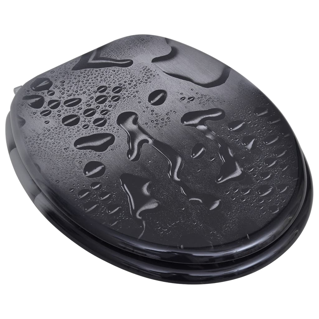 Toiletbril van MDF met waterdruppel dessin 1 Waterdruppel Nee