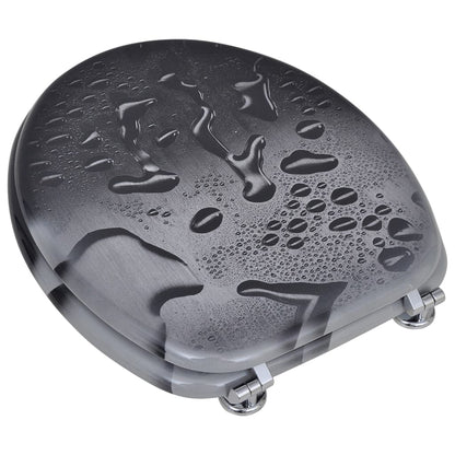 Toiletbril van MDF met waterdruppel dessin 1 Waterdruppel Nee