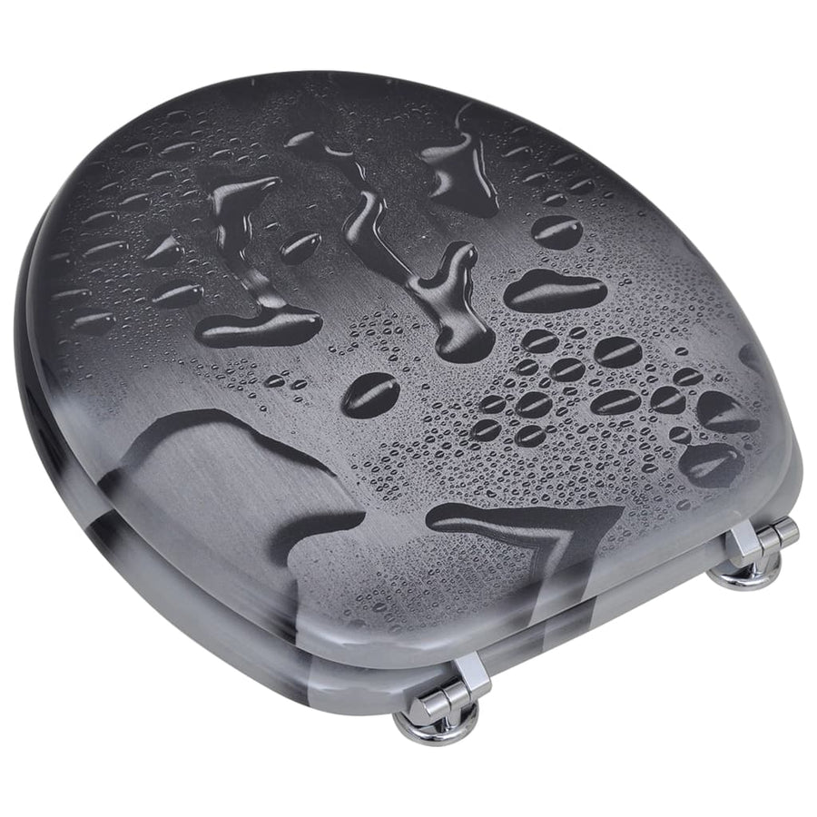 Toiletbril van MDF met waterdruppel dessin 1 Waterdruppel Nee