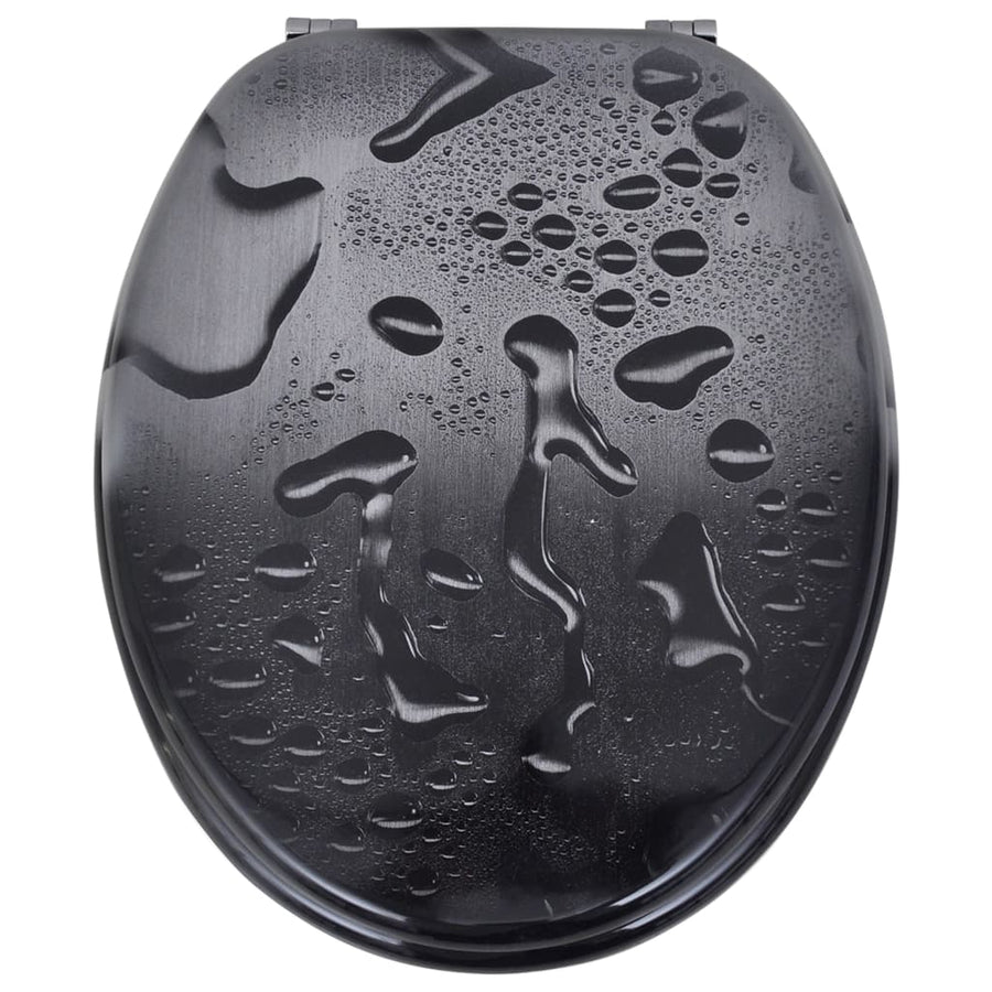 Toiletbril van MDF met waterdruppel dessin 1 Waterdruppel Nee