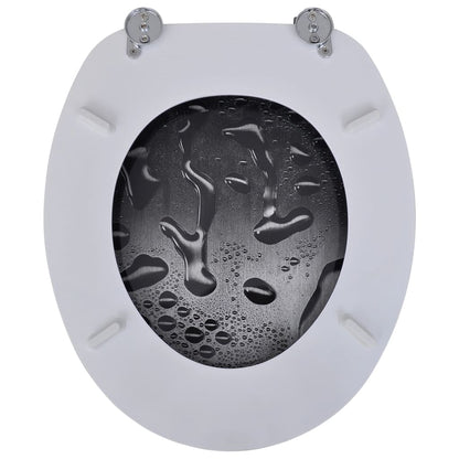 Toiletbril van MDF met waterdruppel dessin 1 Waterdruppel Nee