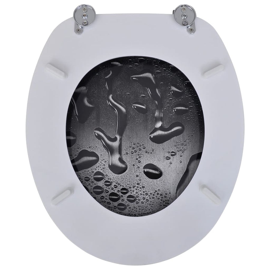 Toiletbril van MDF met waterdruppel dessin 1 Waterdruppel Nee