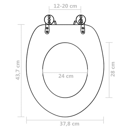 Toiletbril van MDF met waterdruppel dessin 1 Waterdruppel Nee