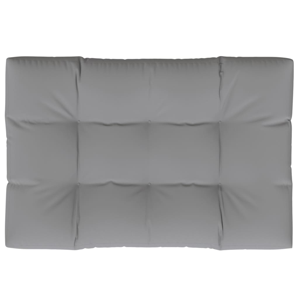 Palletkussen 120 x 80 x 12 cm stof grijs