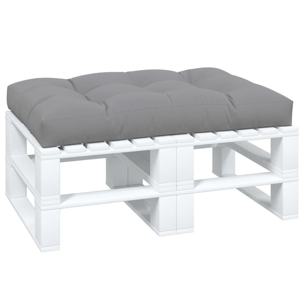 Palletkussen 120 x 80 x 12 cm stof grijs