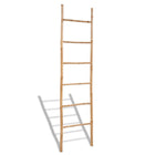 Bamboo towel ladder with 6 rungs