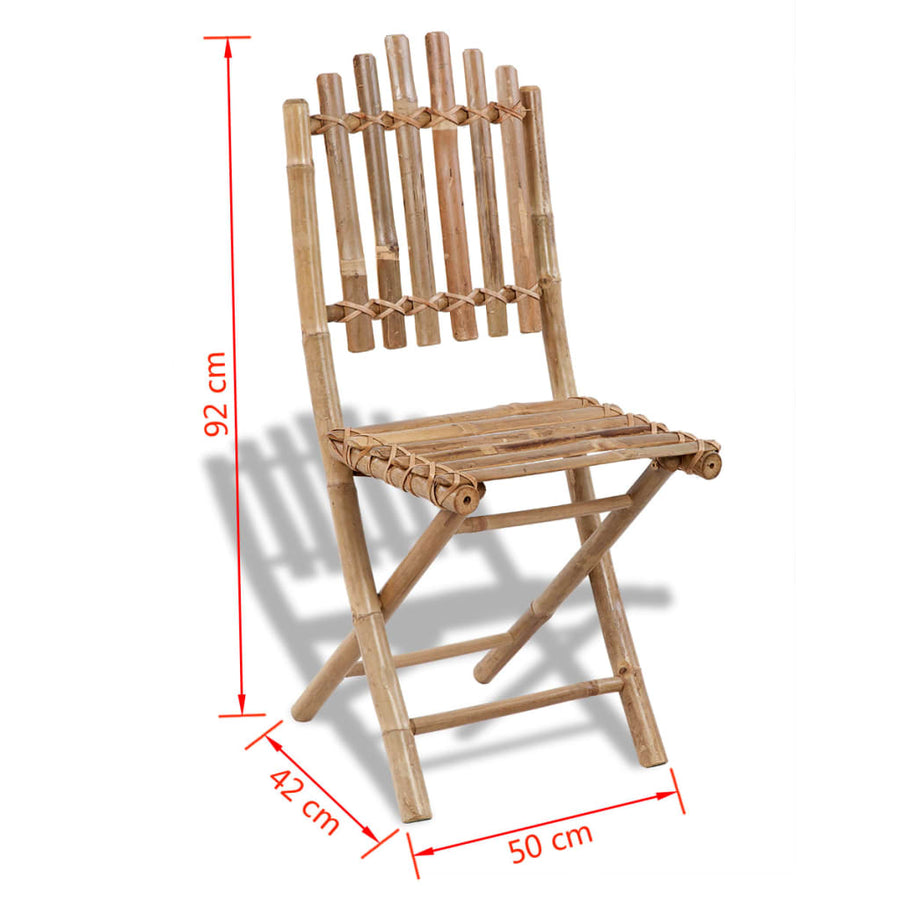 Tuinstoelen Inklapbaar Bamboe 2