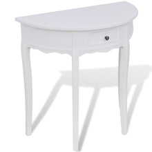 Wandtafel Met Lade Halfrond Wit