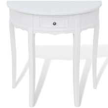 Wandtafel Met Lade Halfrond Wit