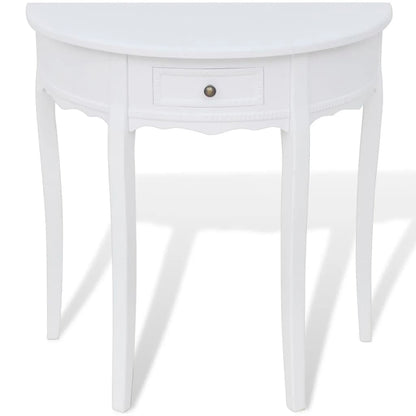 Wandtafel Met Lade Halfrond Wit