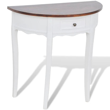 Wandtafel Met Lade Halfrond Bruin