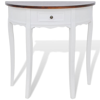 Wandtafel Met Lade Halfrond Bruin