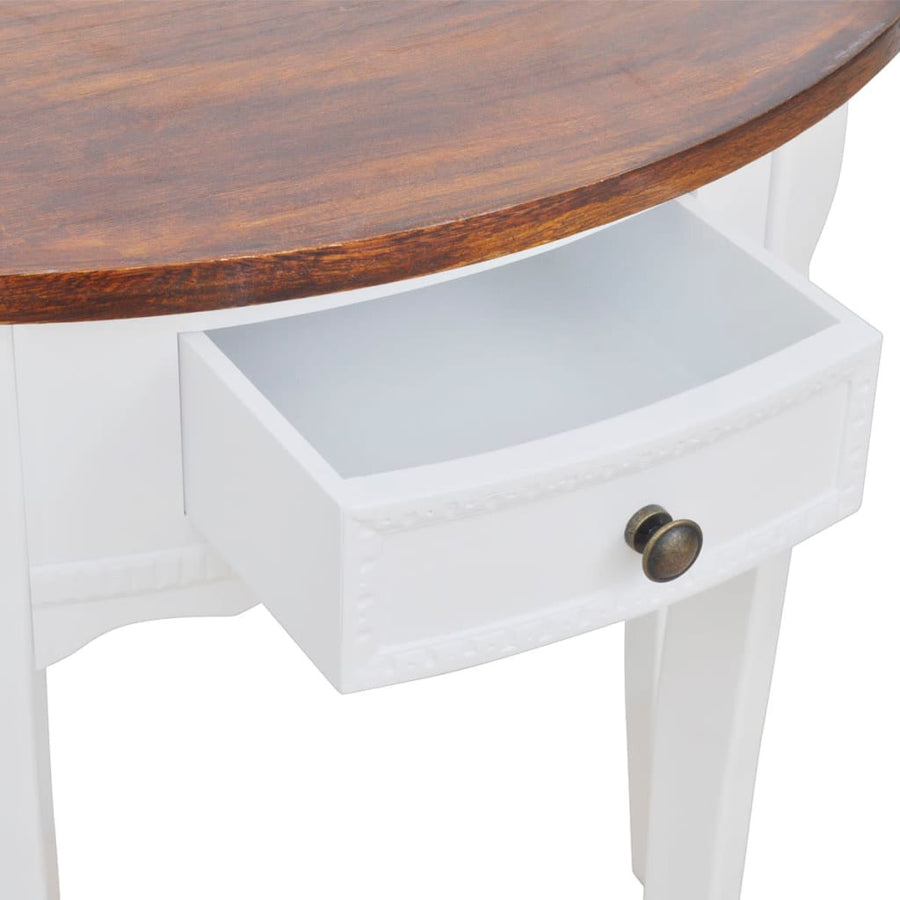 Wandtafel Met Lade Halfrond Bruin