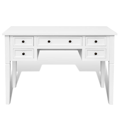 Schrijftafel Met 5 Lades Wit