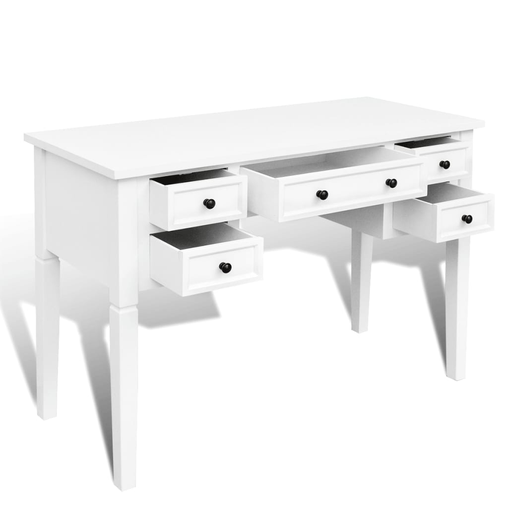 Schrijftafel Met 5 Lades Wit