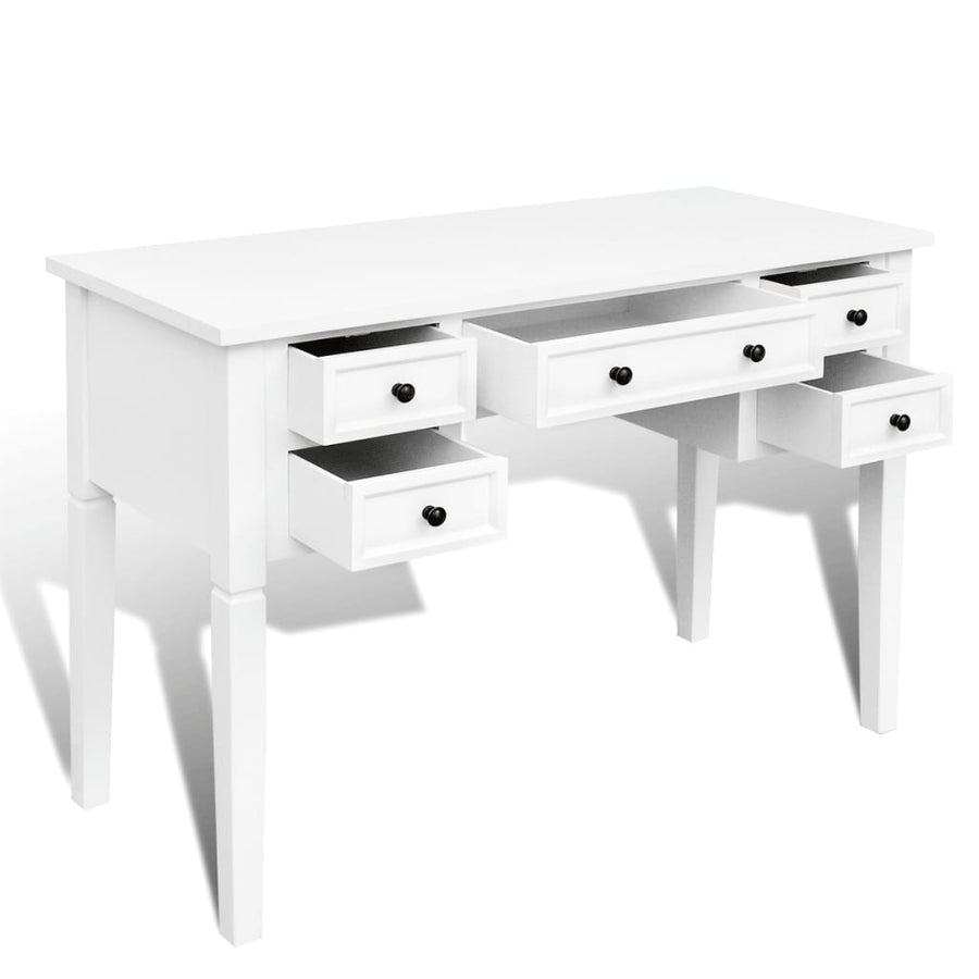 Schrijftafel Met 5 Lades Wit