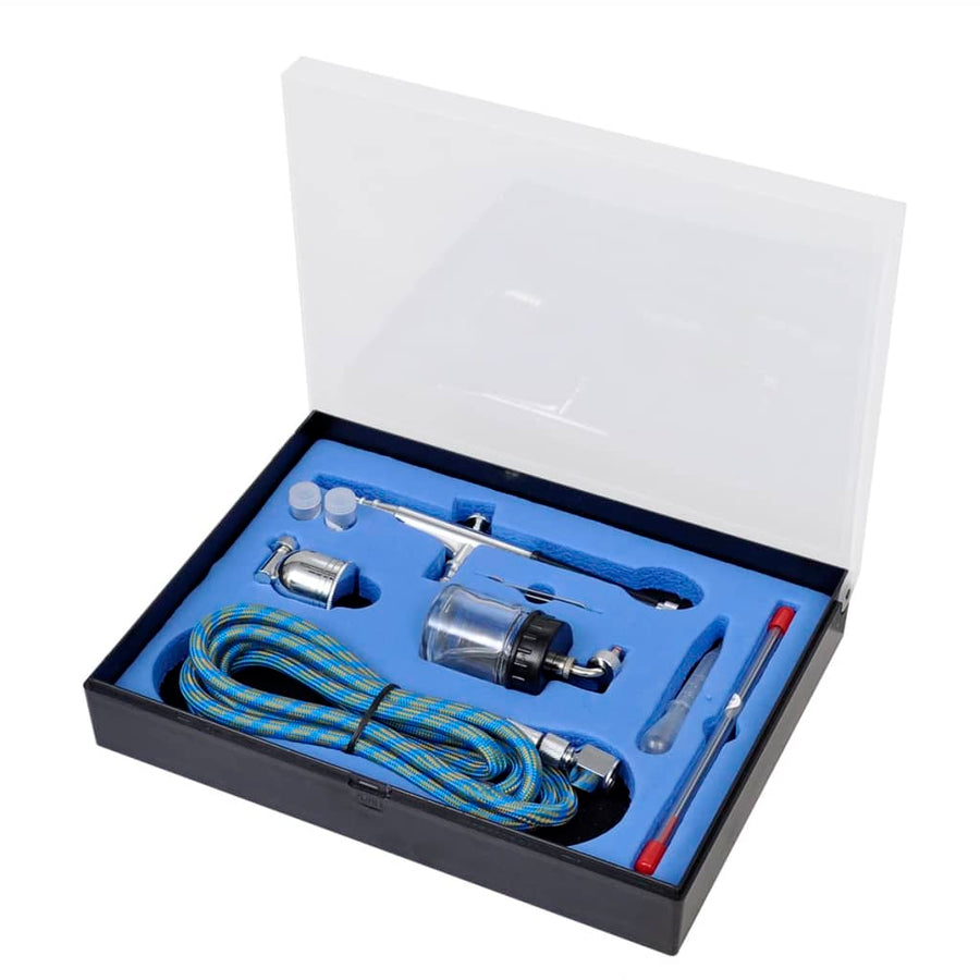Airbrush Set Met Glazen Beker 0,2 / 0,3 / 0,5 Mm Mondstukken Taupe