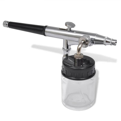 Airbrush Set Met Glazen Beker 0,2 / 0,3 / 0,5 Mm Mondstukken Taupe