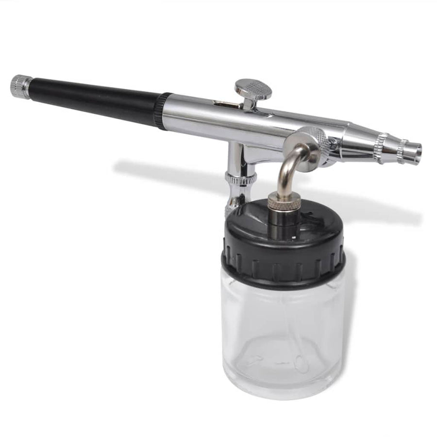 Airbrush Set Met Glazen Beker 0,2 / 0,3 / 0,5 Mm Mondstukken Taupe