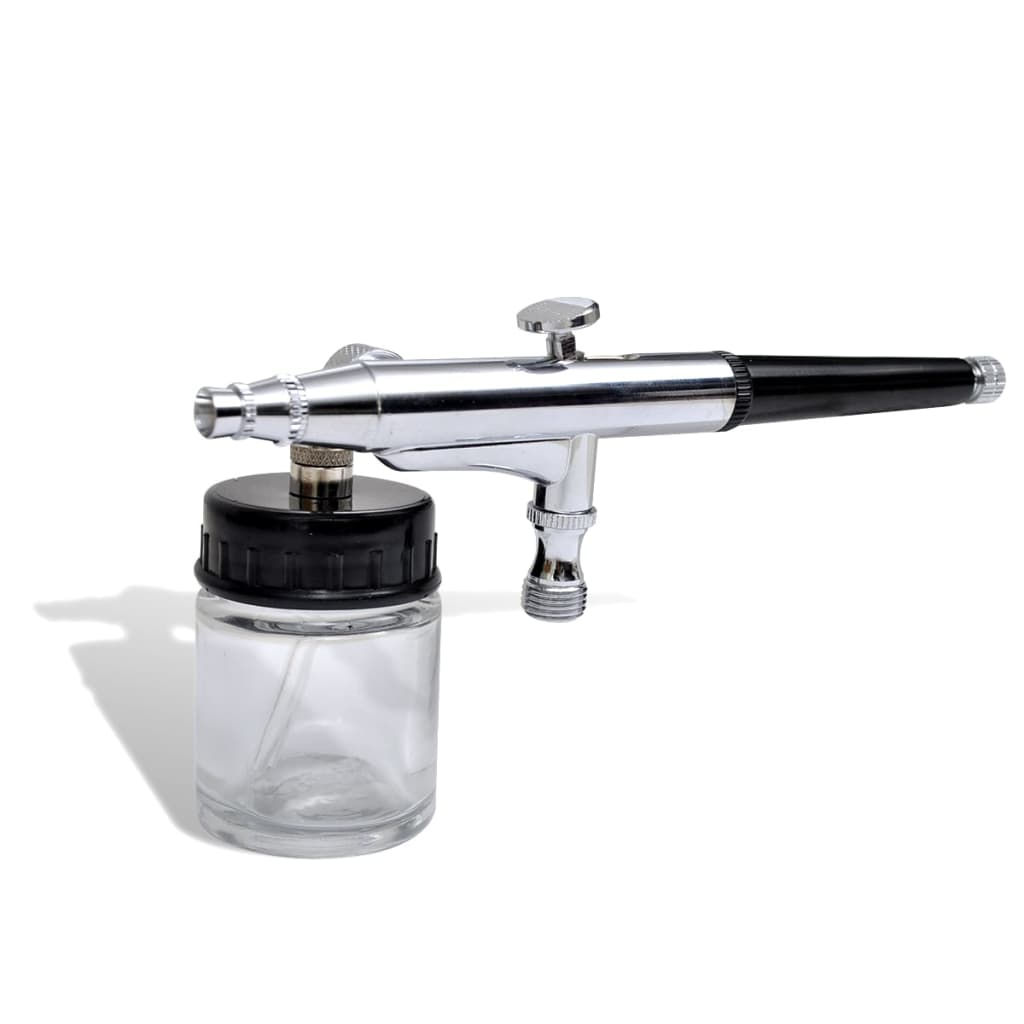 Airbrush Set Met Glazen Beker 0,2 / 0,3 / 0,5 Mm Mondstukken Taupe