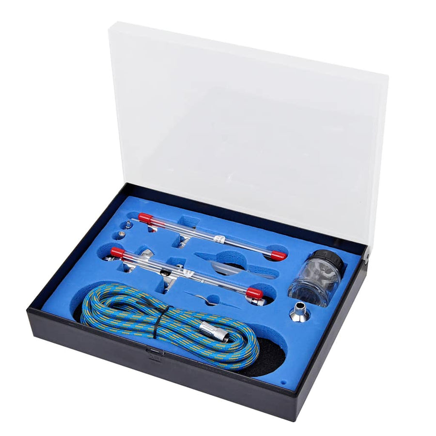 Airbrush Set Met 2 Pistolen Wit