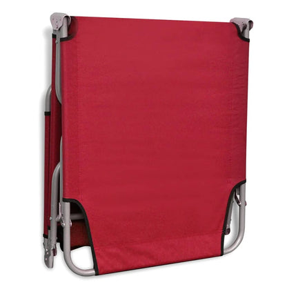 Ligbed Inklapbaar Gepoedercoat Staal Rood