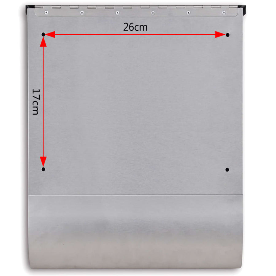Brievenbus Roestvrij Staal 31 x 10.5 x 33.5 cm