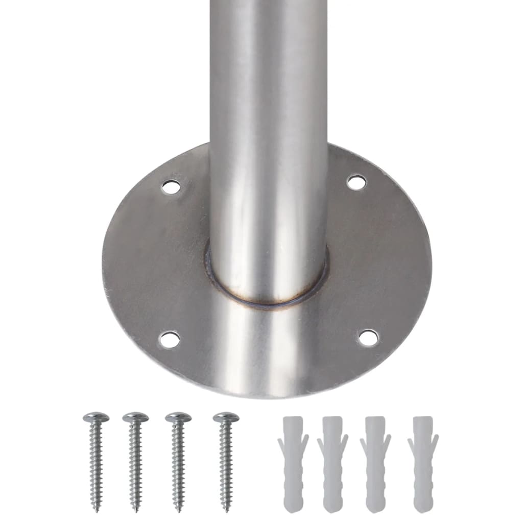 Brievenbus op standaard roestvrij staal driedubbel